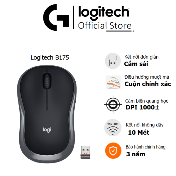 Alternative view of Chuột Không Dây Logitech B175 Wireless Mouse