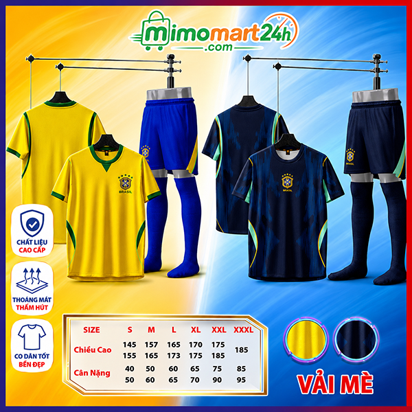 Áo Bóng Đá Đội Tuyển Brazil World Cup 2026-2027