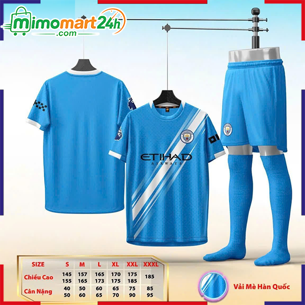 Áo Bóng Đá Vải Mè Câu Lạc Bộ Manchester City 2026-2027 - Ảnh 4